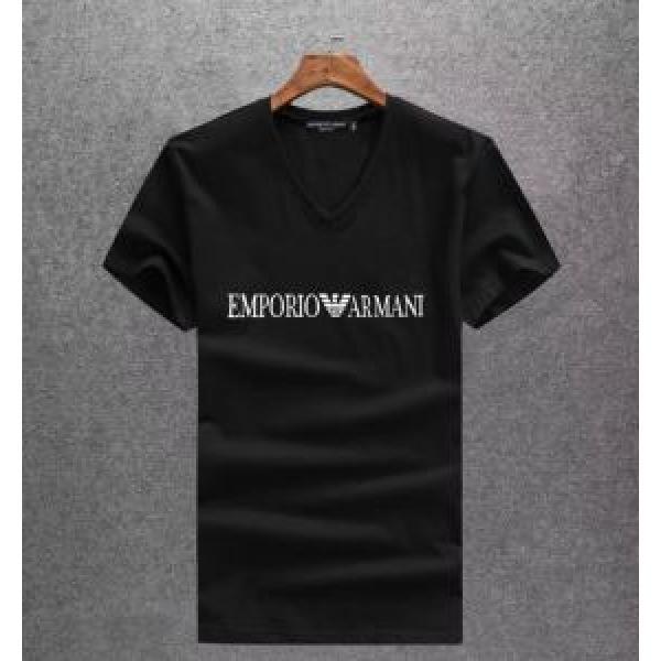 夏らしい季節感 大人カジュアル夏ファッション2026 ARMANI アルマーニ  半袖Tシャツ 3色可選