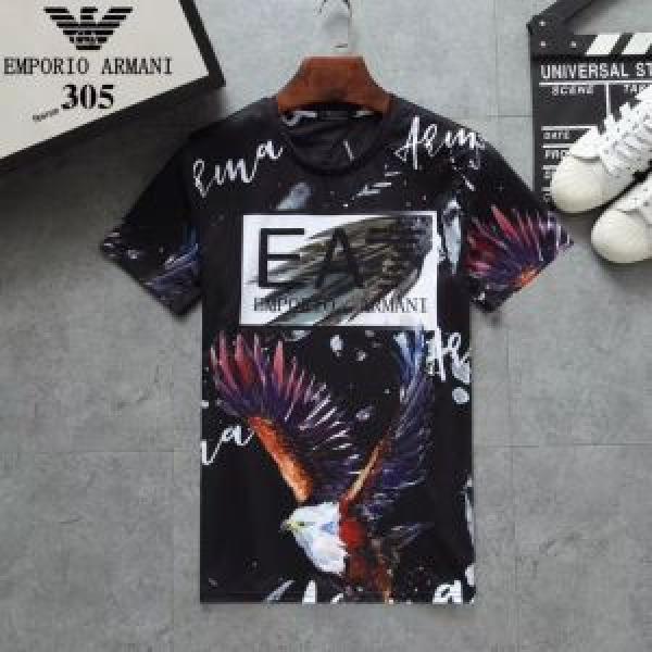 スタイルアップ効果 ARMANI アルマーニ  半袖Tシャツ 3色可選 2026春夏も引き続き人気セール