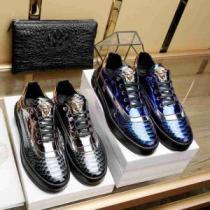 2026春夏は人気定番 人気ストリートブランド新品 VERSACE ヴェルサーチ カジュアルシューズ 2色可選