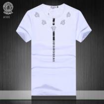 夏の大人カジュアルスタイル ヴェルサーチVERSACE Tシャツ/ティーシャツ大人っぽく着こなせる  2色可選