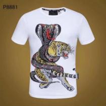 Tシャツ/ティーシャツ2色可選 シンプルながら切れ味のいい フィリッププレイン 2025春夏は人気定番 PHILIPP PLEIN