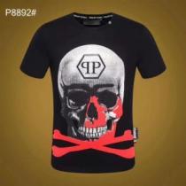 Tシャツ/ティーシャツ 爽やかすぎない大人の印象に フィリッププレイン 軽やかな素材感PHILIPP PLEIN 2色可選