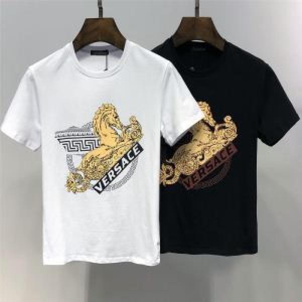 人気ストリートブランド新品 2026春夏人気トレンドアイテム VERSACE ヴェルサーチ 半袖Tシャツ 2色可選