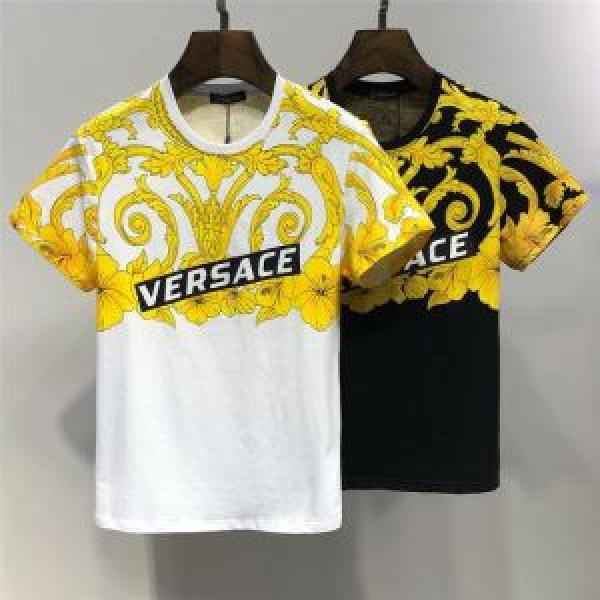 VERSACE ヴェルサーチ 半袖Tシャツ 2色可選 定番のスタイル春夏限定 2026年の春夏に着たい 通勤の定番