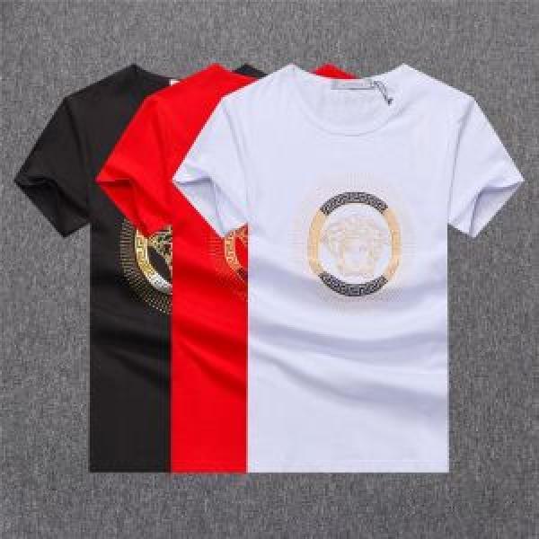 大人っぽいファション感 VERSACE ヴェルサーチ 半袖Tシャツ 3色可選 2025春夏の大注目トレンド