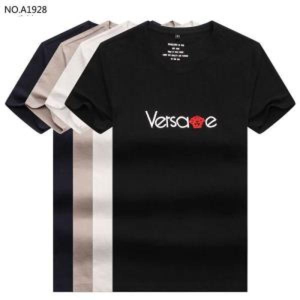 4色可選 半袖Tシャツ 最も目立ったブランド新品 【2026年】夏のファッション VERSACE ヴェルサーチ