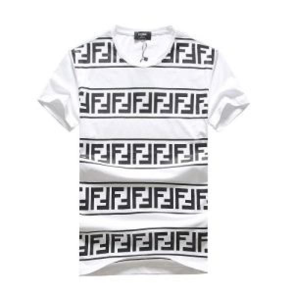 クラシカルな雰囲気 2025年の夏のマスト 春夏らしい華やか FENDI フェンディ 半袖Tシャツ 4色可選