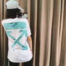 春夏らしい爽やかさ 2026即旬な装いに Off-White オフホワイト 半袖Tシャツ 2色可選 off-white 19ss】 OW 19ss