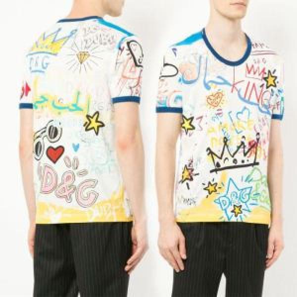 2026年春夏流行ファッション 大人の可愛さを引き立て  Dolce&Gabbana ドルチェ＆ガッバーナ 半袖Tシャツ