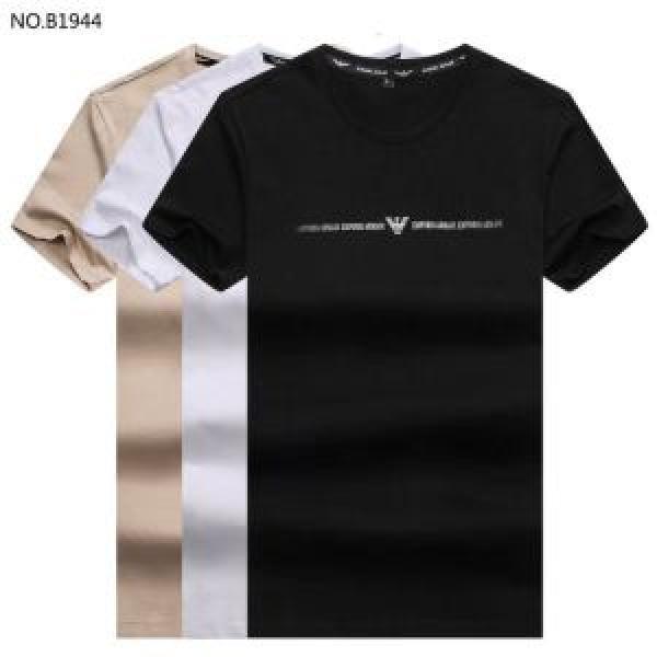 魅力的なカラー使い ARMANI アルマーニ 半袖Tシャツ 3色可選 大人カジュアル夏ファッション2026