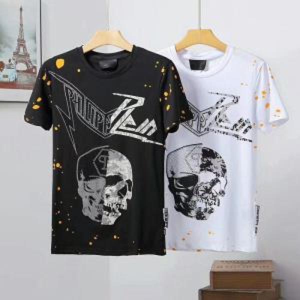 PHILIPP PLEIN Tシャツ/ティーシャツ 2色可選 《2026年》今、注目のストリート カジュアルさ フィリッププレイン