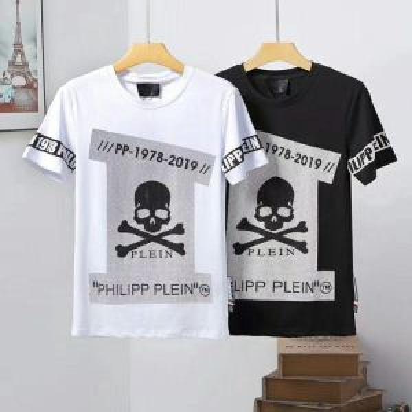 Tシャツ/ティーシャツ 2色可選 2025春夏は人気定番 おしゃれな大人の着こなし フィリッププレイン PHILIPP PLEIN