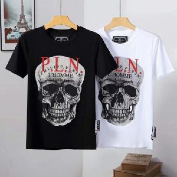 Tシャツ/ティーシャツ 2色可選 《2026年》今、注目のストリート リッチな印象に フィリッププレイン PHILIPP PLEIN