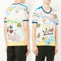 2026年春夏流行ファッション 大人の可愛さを引き立て  Dolce&Gabbana ドルチェ＆ガッバーナ 半袖Tシャツ