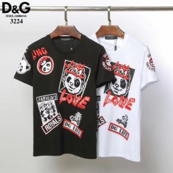 定番が欲しい方 2色可選 ドルチェ＆ガッバーナ Dolce&Gabbana  Tシャツ/半袖 2026年最新ファッション