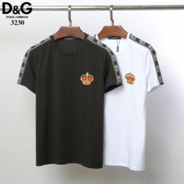 Dolce&Gabbana  Tシャツ/半袖大胆にデザインオシャレ新品 2色可選 ドルチェ＆ガッバーナ 抜け感のあるキレイめ
