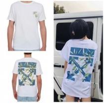 素敵カジュアル春夏新品 Off-White おしゃれな夏ファッション2026オフホワイト Tシャツ/半袖 2色可選
