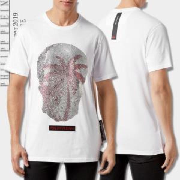 PHILIPP PLEIN Tシャツ/半袖トレンドアイテムとして継続 2色可選フィリッププレイン春夏の流行り2026新品