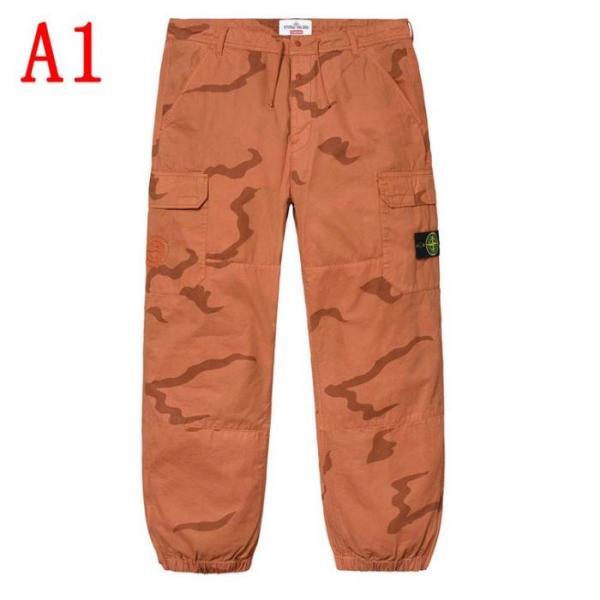 2色可選 スエットパンツ 今流行のストリート上品 Supreme 19SS Stone Island Camo Cargo Pant きちんと感をプラス