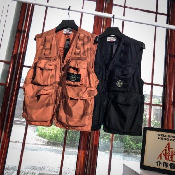 着るだけで上品なスタイル 19ss Supreme Stone Island Camo Cargo Vest さわやか夏スタイル新品