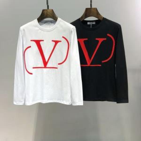 2色可選 長袖Tシャツ 《2026年》今、注目のストリート 魅力的なカラー使い ヴァレンティノ VALENTINO