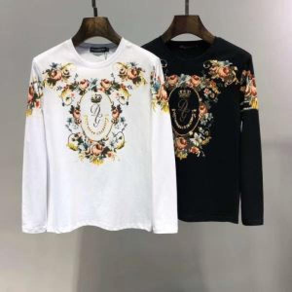 ドルチェ＆ガッバーナ 通販 メンズ オシャレ Dolce&Gabbana長袖 ｔシャツ 秋冬 コーデ柔らかな着こなし 防寒性良い