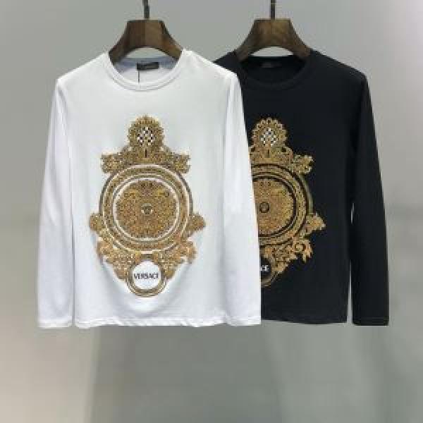 オススメしたい最新注目ファション ヴェルサーチ VERSACE 長袖Tシャツ 2色可選 2026年最新ファッション