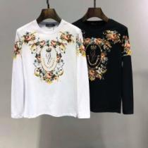ドルチェ＆ガッバーナ 通販 メンズ オシャレ Dolce&Gabbana長袖 ｔシャツ 秋冬 コーデ柔らかな着こなし 防寒性良い