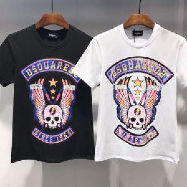 半袖Tシャツ  ぐっと鮮度がアップ 2色可選 クラシカルな雰囲気 ディースクエアード DSQUARED2 2026年春夏シーズンの人気