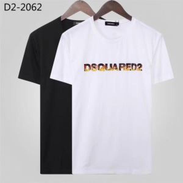 大人カジュアル夏ファッション2026 ディースクエアード DSQUARED2 半袖Tシャツ  キレイめ感が強い 2色可選 抜け感スゴイ