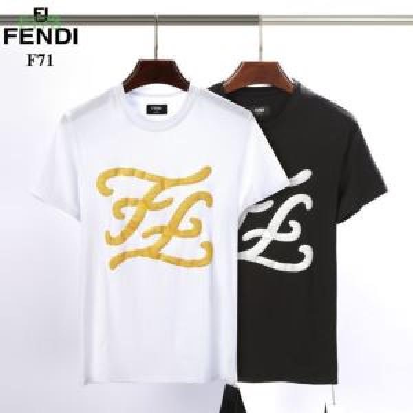 新しい斬新なスタイル 2025年の春夏に着たい 半袖Tシャツ 2色可選 馴染みやすいスタイル美品 フェンディ FENDI