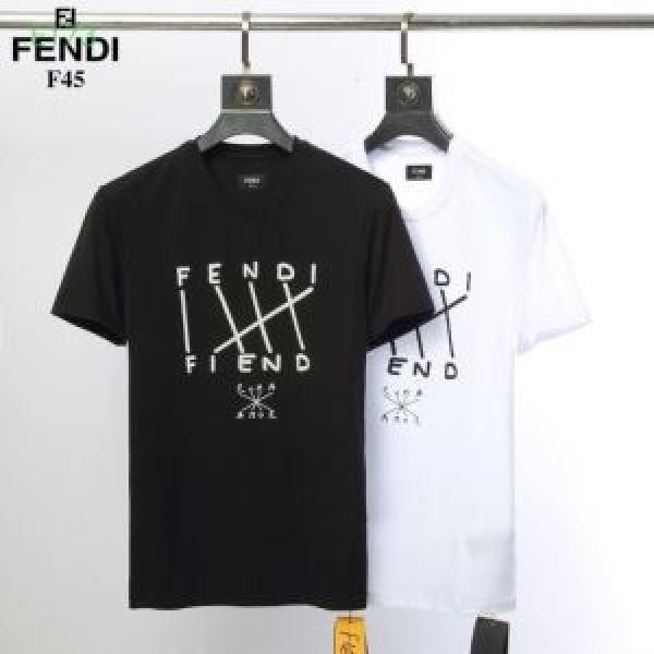 フェンディ FENDI 季節をまたい新作アイテム 2026即旬な装いに 半袖Tシャツ  2色可選 きちんと感が抜群