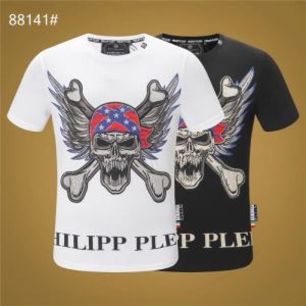 PHILIPP PLEIN Tシャツ/半袖  2色可選トレンド感があって涼しげ フィリッププレイン 2025年春夏シーズンの人気