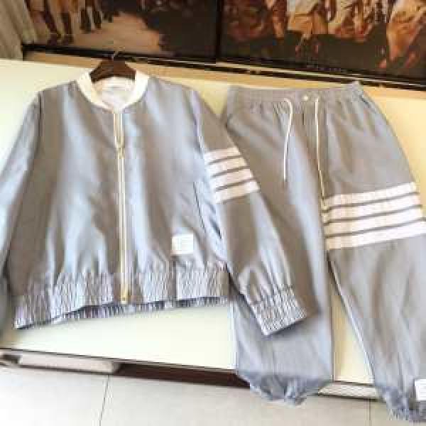 秋冬コレクション定番色トムブラウン パーカー おすすめTHOM BROWNE安いコピースウェットセットアップ4-BAR SWIM-TECH BOMBER
