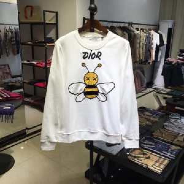 Dior X KAWS BEE Allover フーディおすすめディオール コピー スウェットシャツコットンウェアレディースファション新作パーカー