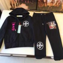 OFF WHITE 秋冬流行りDIAG STENCIL SLIM HOODIE パーカー セットアップ スウェットシャツ 人気 オフホワイトコピーコットンウェア