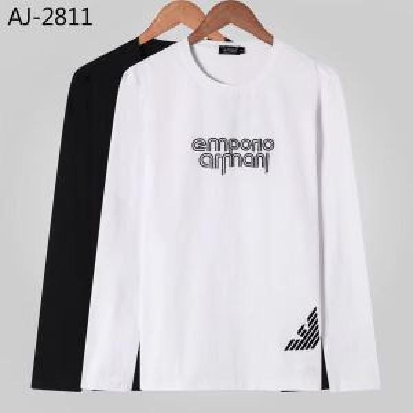 アルマーニ ARMANI 長袖Tシャツ 2色可選 今年らしい新しい人気色 2026秋のファッショントレンドはこれ
