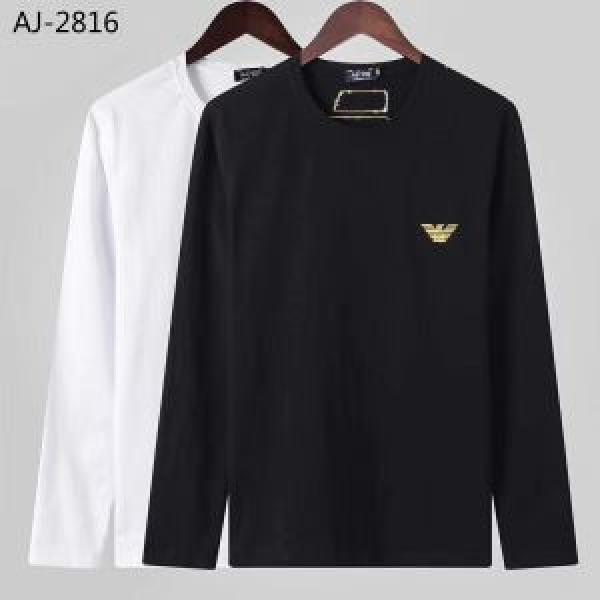 アルマーニ ARMANI 長袖Tシャツ 2色可選 今年らしい新しい人気色 2026トレンド秋冬おすすめ安い