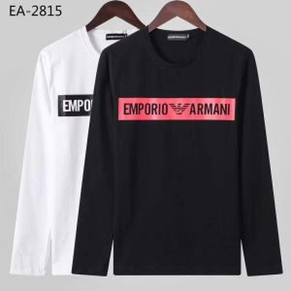 2026?2026秋冬流行色紹介 アルマーニ ARMANI 長袖Tシャツ 2色可選 人気ブランドの新作秋冬トレンド