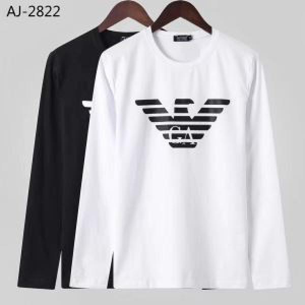 新作アイテムが今年流 2026トレンド秋冬おすすめ安い アルマーニ ARMANI 長袖Tシャツ 2色可選