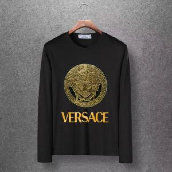 速報！2026年秋ファッショントレンド ヴェルサーチ VERSACE 長袖Tシャツ 4色可選 秋冬に大注目のカラー