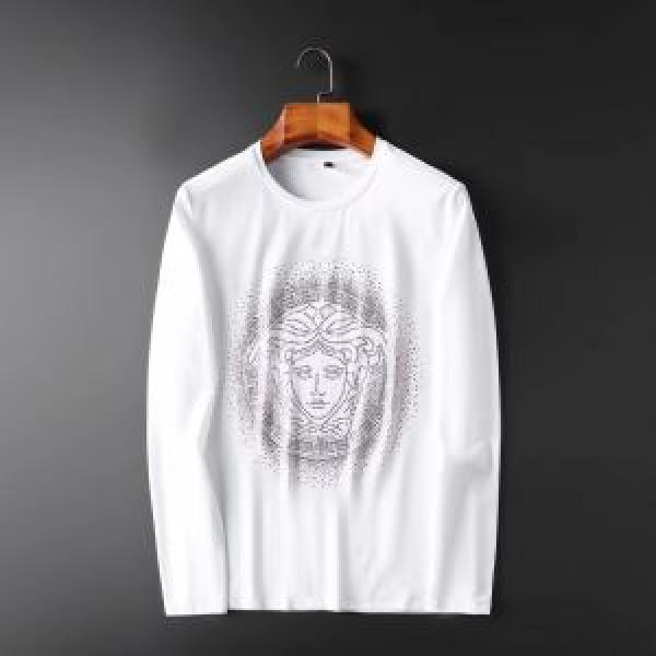 長袖Tシャツ 2色可選 秋ファションのトレンド  2026トレンドカラー秋冬セール ヴェルサーチ VERSACE