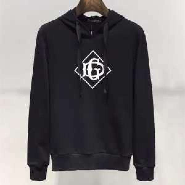 Dolce&Gabbana 激安ドルガバコピースウェットパーカ コットン DGロゴ パーカー 秋冬スウェットシャツG9OF9ZG7TWGN0000