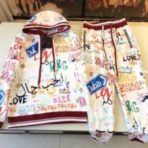 入手困難ドルガバ スウェット 上下秋冬セットアップコーデDolce&Gabbana KINGプリントエレガントな人気ランキング新作