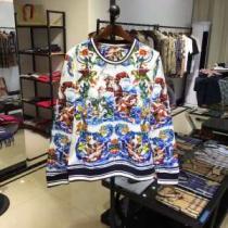 新作おすすめ今季限定Dolce&Gabbanaコットンスウェットシャツ TROPICAL KINGプリントロゴ パーカー 人気ランキングブランド