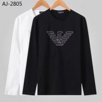【2026秋冬】今きてる最先端ブランド 今年の流行りファション アルマーニ ARMANI 長袖Tシャツ 2色可選