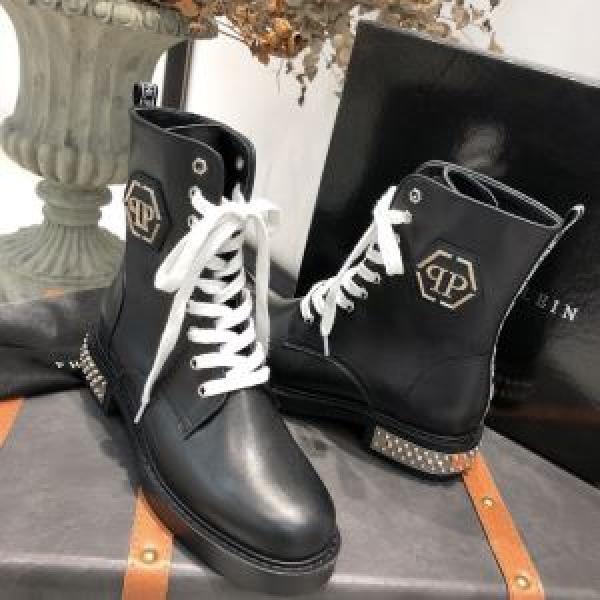 素敵続くトレンド レザーブーツ フィリッププレイン2025秋冬トレンドデザイン  PHILIPP PLEIN 人気の秋冬新作再登場