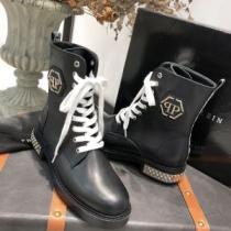 素敵続くトレンド レザーブーツ フィリッププレイン2025秋冬トレンドデザイン  PHILIPP PLEIN 人気の秋冬新作再登場