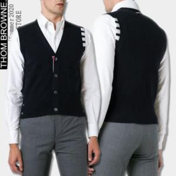店舗で人気満点2026秋冬新作 2色可選 THOM BROWNE トムブラウンおすすめする注目トレンド ニットウェア