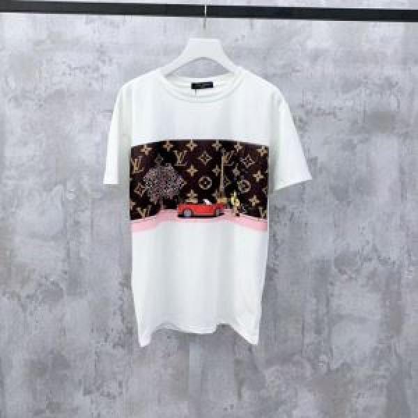 普段のファッション ルイ ヴィトン LOUIS VUITTON 大人気のブランドの新作 半袖Tシャツ
